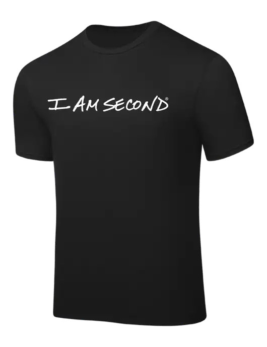 Black PosiCharge Competitor Tee w/I Am Second Logo