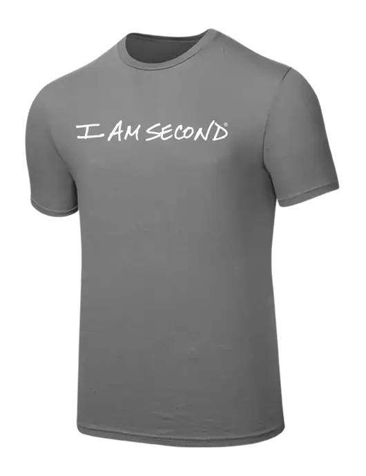 Seriously Soft Medium Grey T-Shirt w/I Am Second Logo