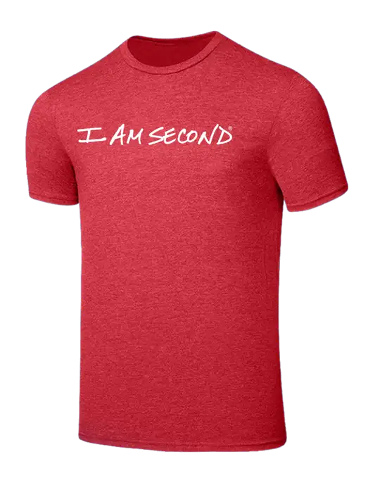 Seriously Soft Heathered Red T-Shirt w/I Am Second Logo