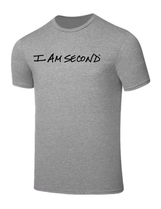 Seriously Soft Light Heather Grey T-Shirt w/I Am Second Logo