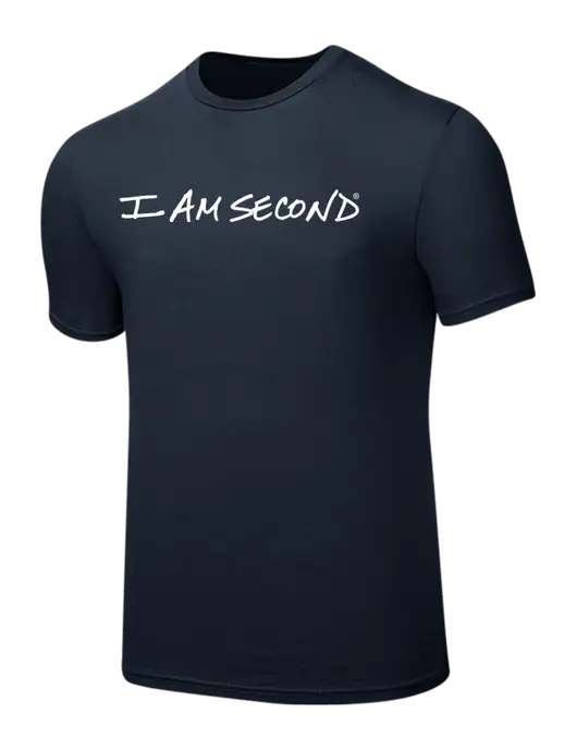 Seriously Soft Navy T-Shirt w/I Am Second Logo