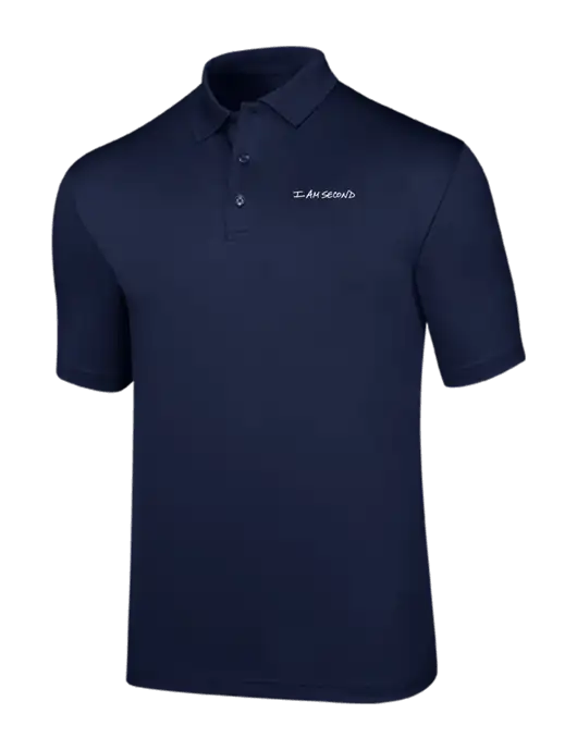 Callaway Opti-Dri Navy Chev Polo w/I Am Second Logo