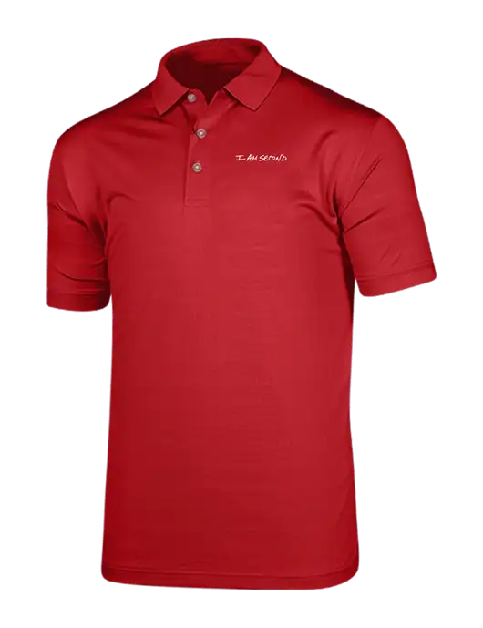 Callaway Vibrant Red Ventilated Polo w/I Am Second Logo