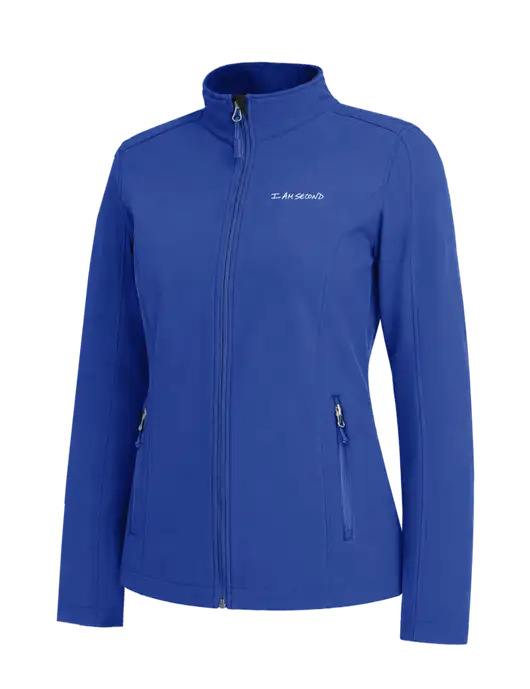 Dark Royal Womens Core Soft Shell Jacket w/I Am Second Logo