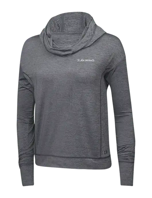 OGIO Gear Grey Heather Endurance Womens Force Hoodie w/I Am Second Logo