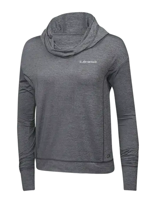 OGIO Gear Grey Heather Endurance Womens Force Hoodie w/I Am Second Logo