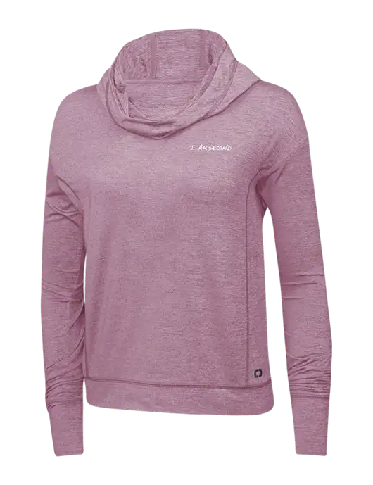 OGIO Lilac Heather Endurance Womens Force Hoodie w/I Am Second Logo