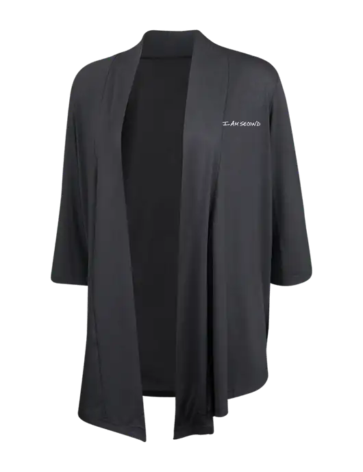 Grey Smoke Womens Concept Shrug w/I Am Second Logo