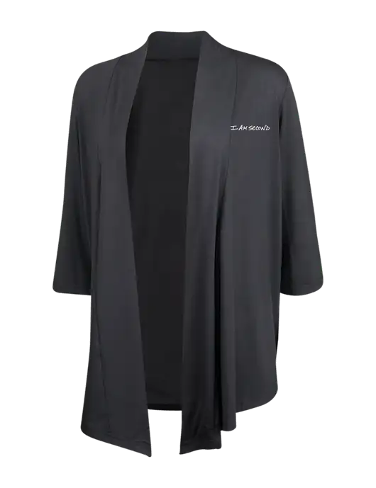 Grey Smoke Womens Concept Shrug w/I Am Second Logo