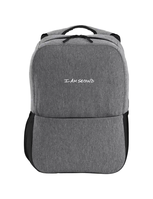 Access Square Laptop Graphite Heather/Black Backpack w/I Am Second Logo