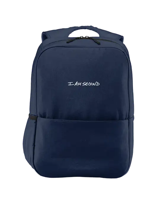 Access Square Laptop River Blue Navy Backpack w/I Am Second Logo