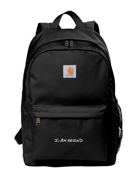 Carhartt Black Canvas Backpack w/I Am Second Logo