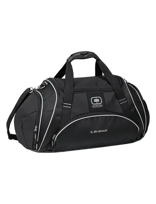 OGIO Black Crunch Duffel
 w/I Am Second Logo