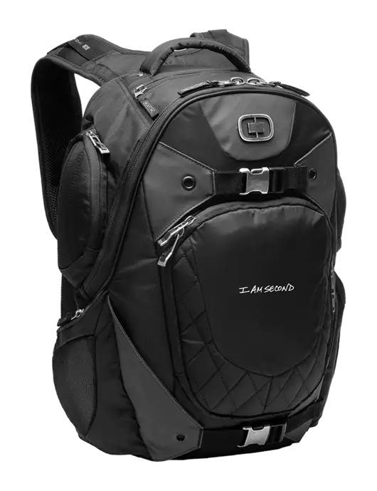 OGIO Black Squadron Pack w/I Am Second Logo