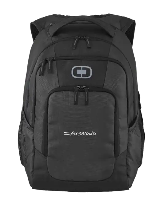 OGIO Diesel Grey Logan Laptop Backpack
 w/I Am Second Logo
