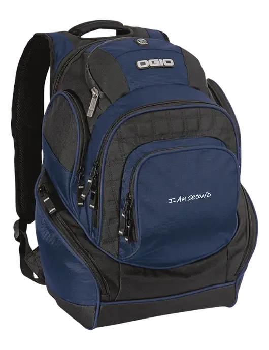 OGIO Navy Mastermind Pack w/I Am Second Logo