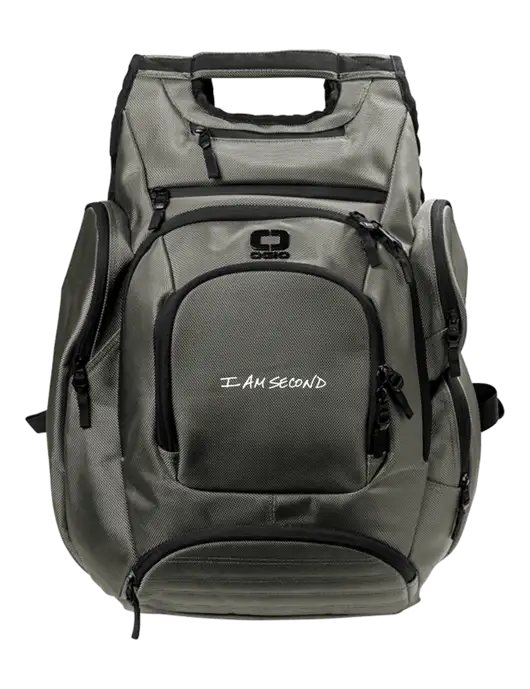 OGIO Medium Grey Metro Ballistic Laptop Backpack w/I Am Second Logo
