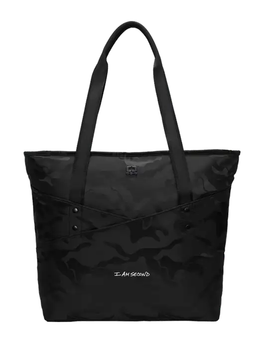 OGIO Black Camo Downtown Tote 
 w/I Am Second Logo