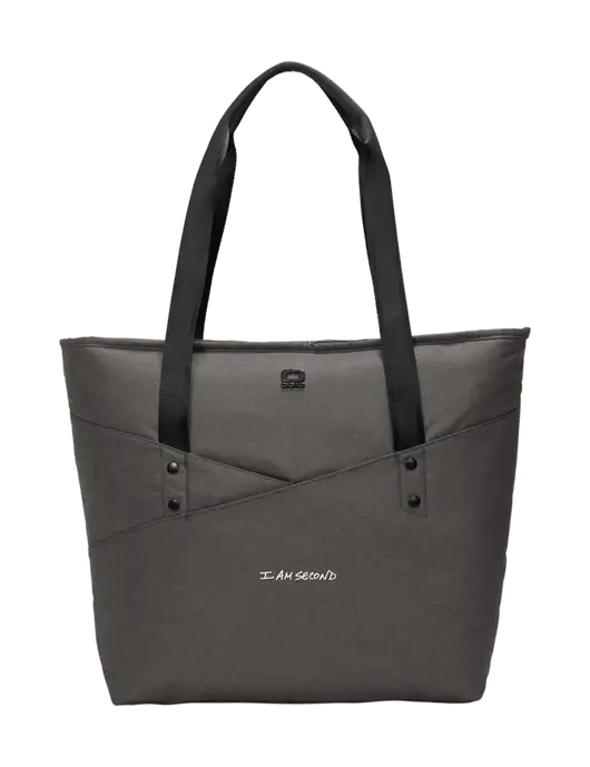 OGIO Tarmac Heather Downtown Tote 
 w/I Am Second Logo
