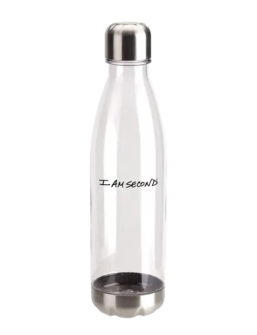 Bayside Tritan Clear 25 oz Bottle with Stainless Base and Cap w/I Am Second Logo