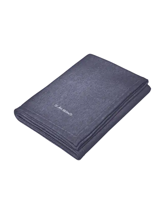 Core Heather Navy Fleece Sweatshirt Blanket w/I Am Second Logo