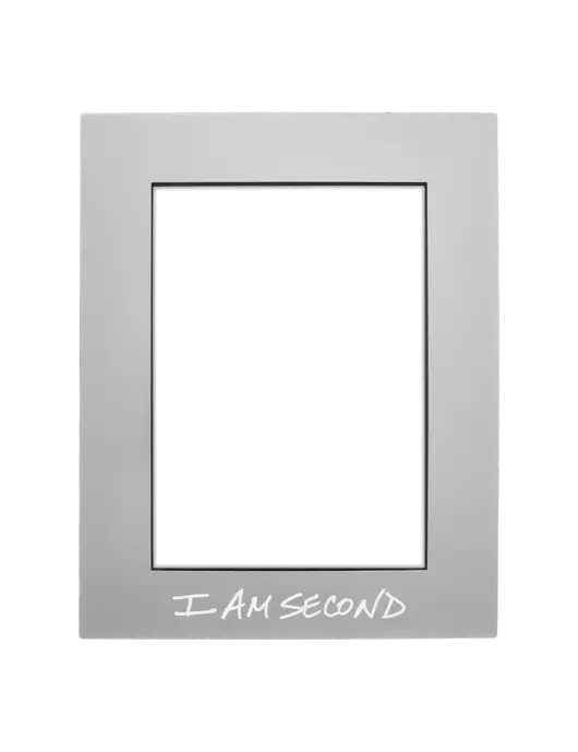 Grey Aluminum Photo Frame, 5 x 7 w/I Am Second Logo