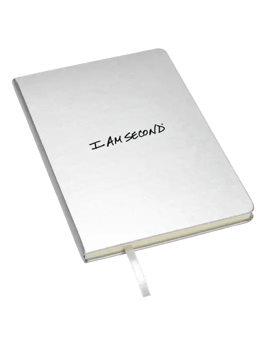Achieve Silver Hardcover Journal, 5.5 x 8.37 w/I Am Second Logo