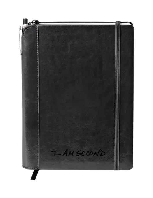 Fabrizio Black Journal 6.375 x 8.375 Combo w/I Am Second Logo