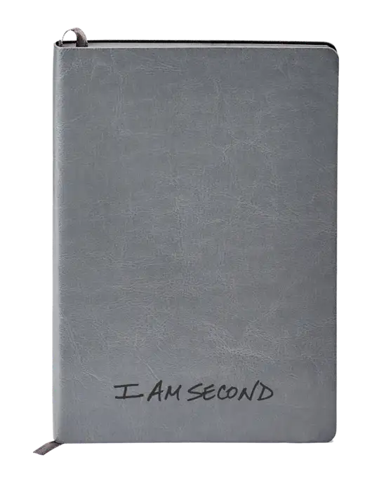 Fabrizio Grey Soft Cover 5.75 x 8.125 Journal w/I Am Second Logo