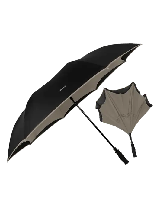 Black/Grey Inverted Umbrella w/I Am Second Logo