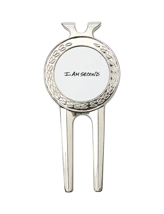 Silver Divot Tool, 1.5 x 3 w/I Am Second Logo