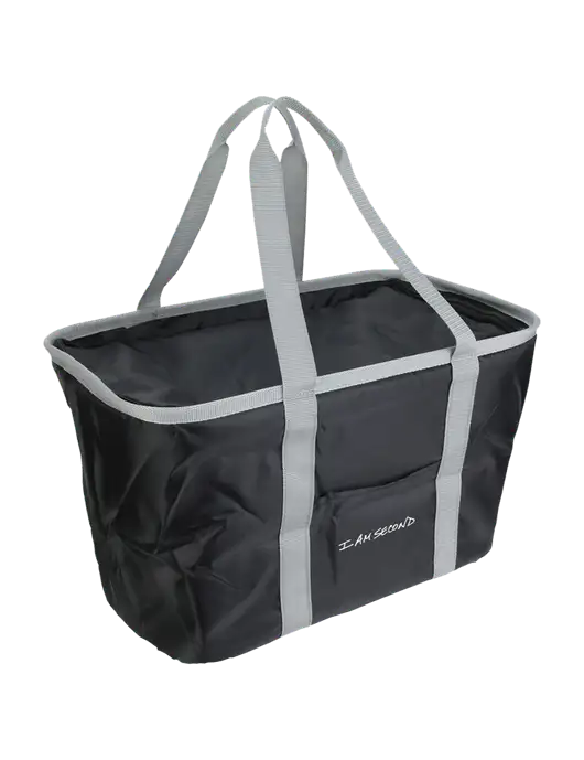Venture Out Black Collapsible Cooler Bag w/I Am Second Logo