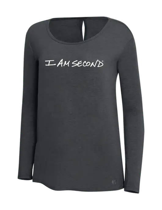 OGIO Diesel Grey Womens Luuma Long Sleeve Tunic w/I Am Second Logo