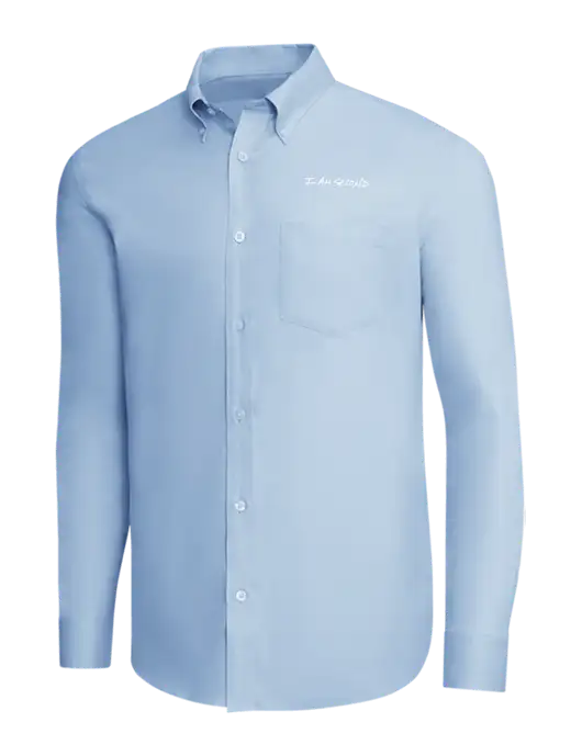 Brooks Brothers Light Blue Wrinkle-Free Stretch Pinpoint Shirt w/I Am  Second Logo