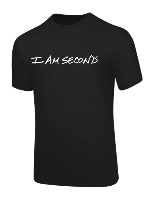 Core Blend Black T-Shirt w/I Am Second Logo
