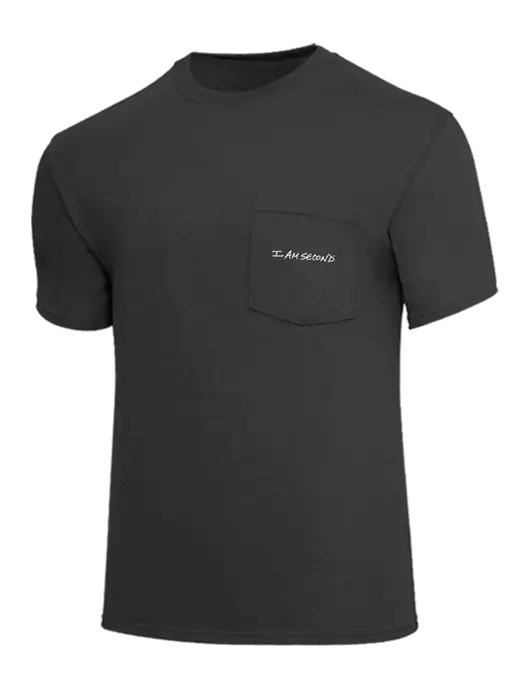 Core Blend Charcoal Grey Pocket T-Shirt w/I Am Second Logo