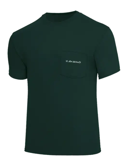 Core Blend Dark Green Pocket T-Shirt w/I Am Second Logo