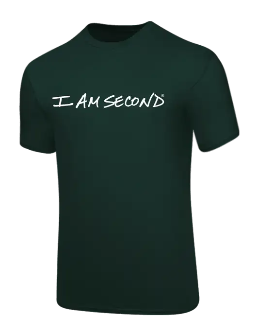 Core Blend Dark Green T-Shirt w/I Am Second Logo