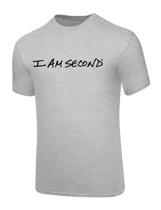 Core Blend Light Grey Heather T-Shirt w/I Am Second Logo