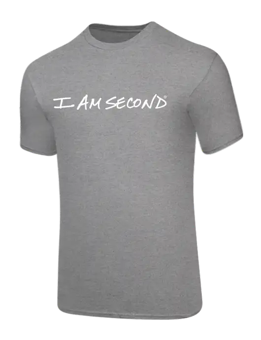 Core Blend Medium Grey Heather T-Shirt w/I Am Second Logo