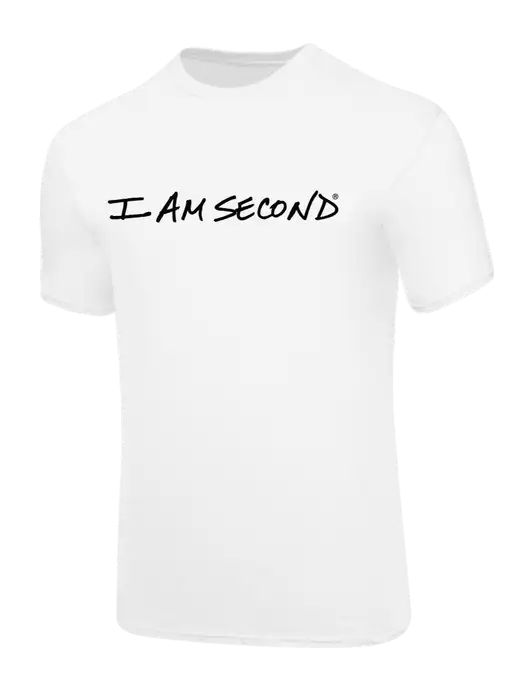 Core Blend White T-Shirt w/I Am Second Logo