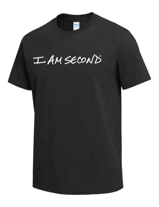 Dark Grey Heather Heavyweight 6.1 oz T-Shirt w/I Am Second Logo