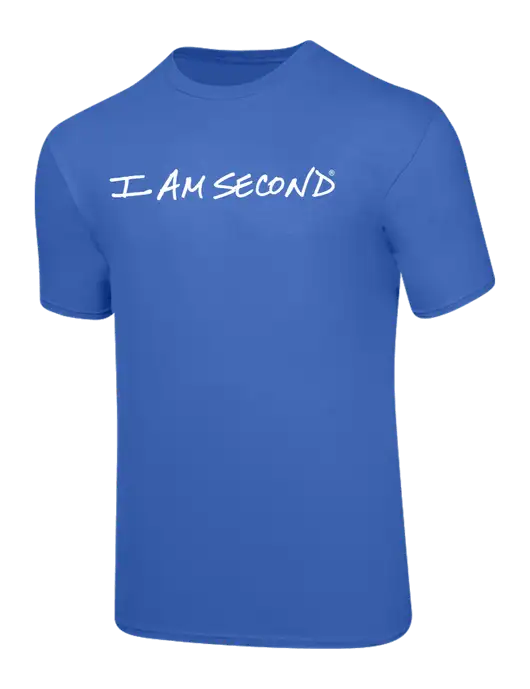 Dark Royal Heavyweight 6.1 oz T-Shirt w/I Am Second Logo