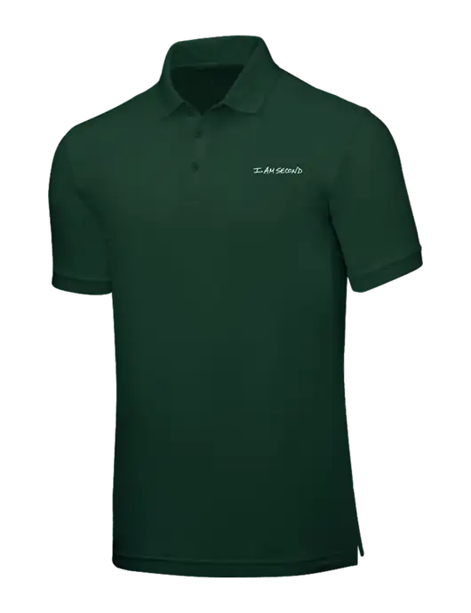 Dark Green Core Classic Pique w/I Am Second Logo