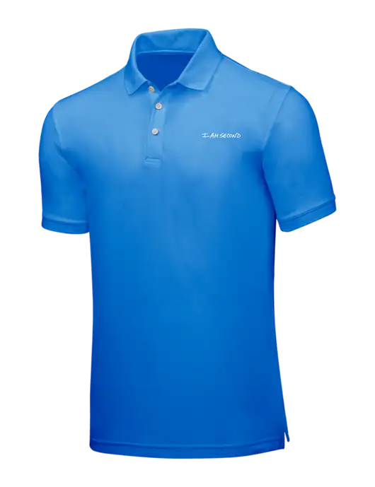 Light Royal Blue Core Classic Pique w/I Am Second Logo