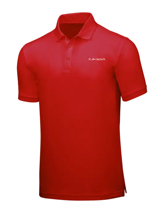 Red Core Classic Pique w/I Am Second Logo