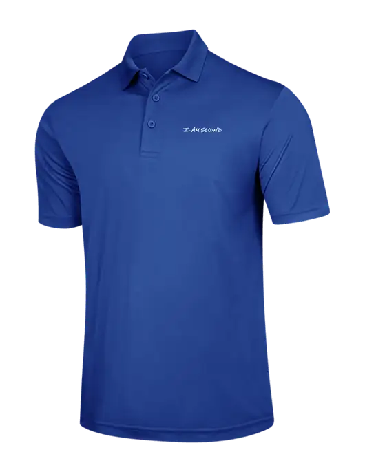 Royal PosiCharge Competitor Polo w/I Am Second Logo