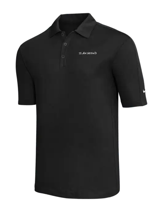 Nike Black Tech Sport Dri-FIT Polo w/I Am Second Logo