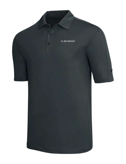 Nike Dark Grey Tech Sport Dri-FIT Polo w/I Am Second Logo