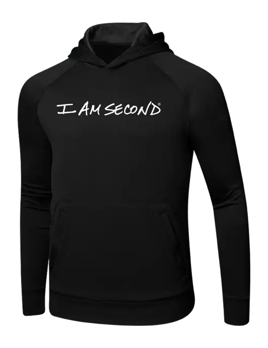 Tech Black Fleece Hooded Sweatshirt w/I Am Second Logo